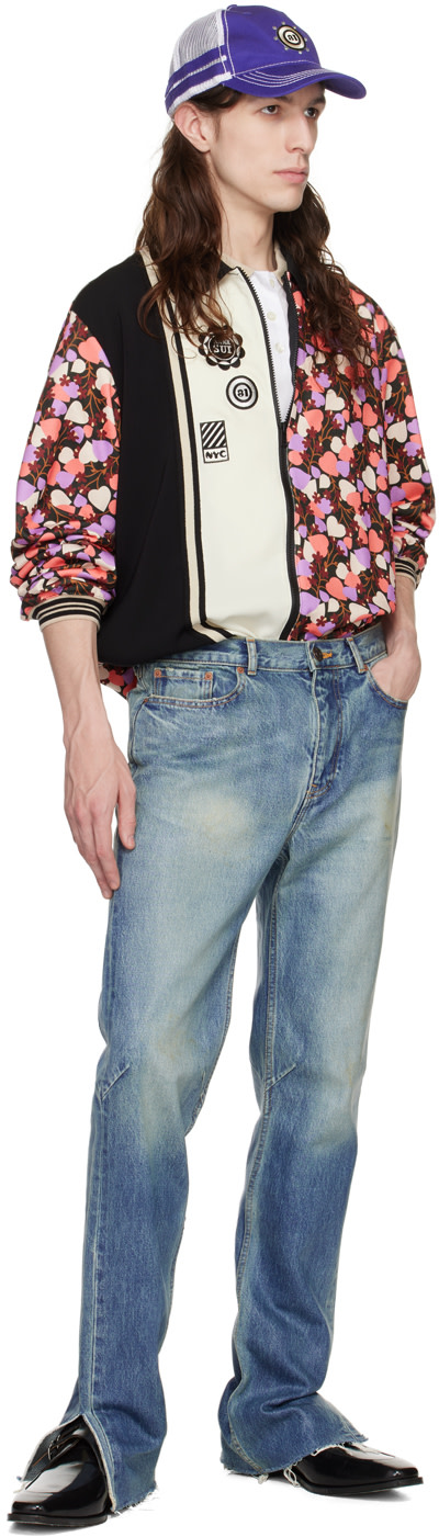 Anna Sui - Pull molletonné multicolore à motif graphique exclusif à SSENSE