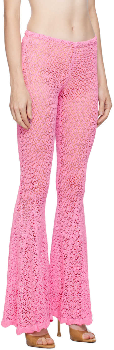 Blumarine - Pantalon évasé rose
