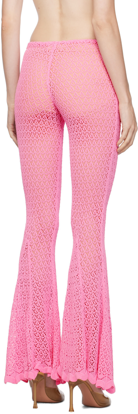Blumarine - Pantalon évasé rose