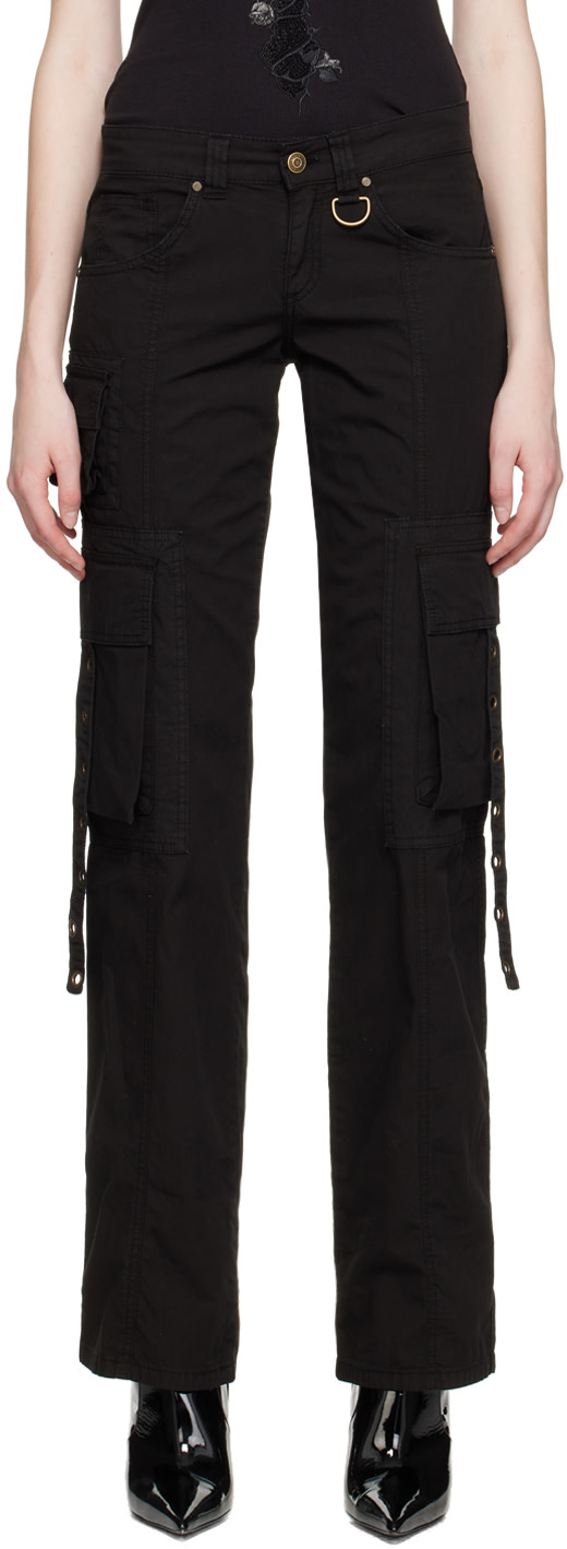 Blumarine - Pantalon noir à œillets