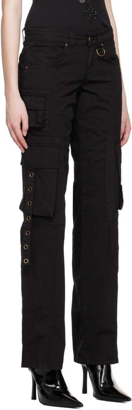 Blumarine - Pantalon noir à œillets