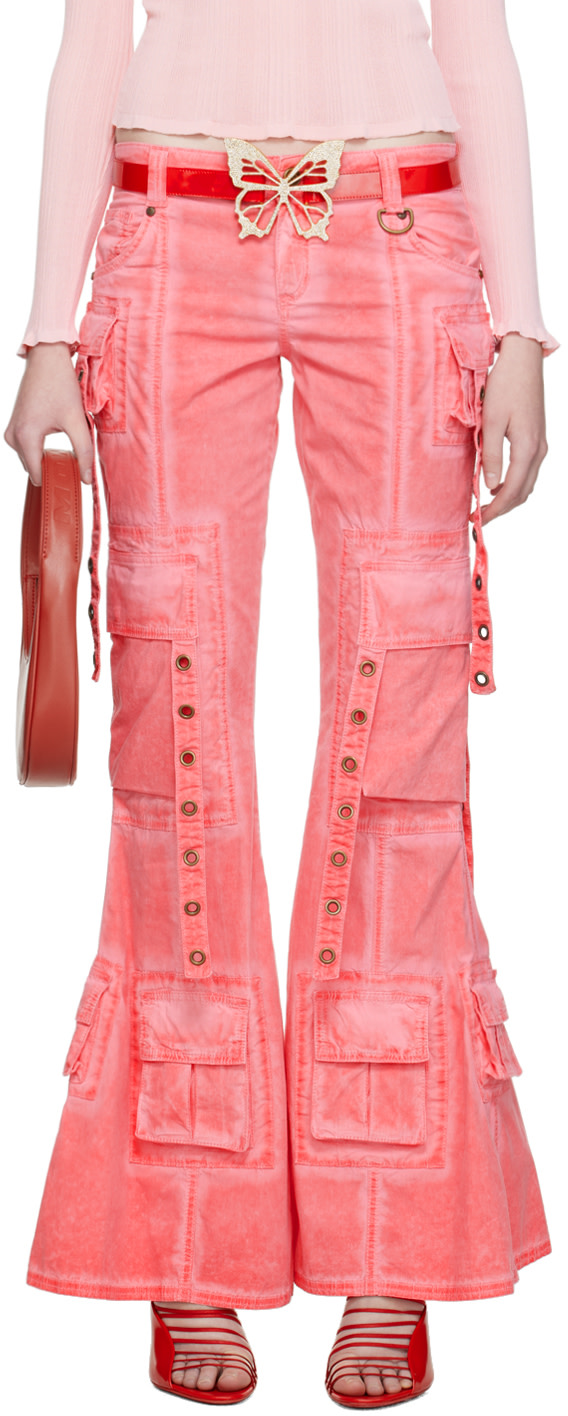 Blumarine: SSENSE Exclusive Pink Trousers | SSENSE