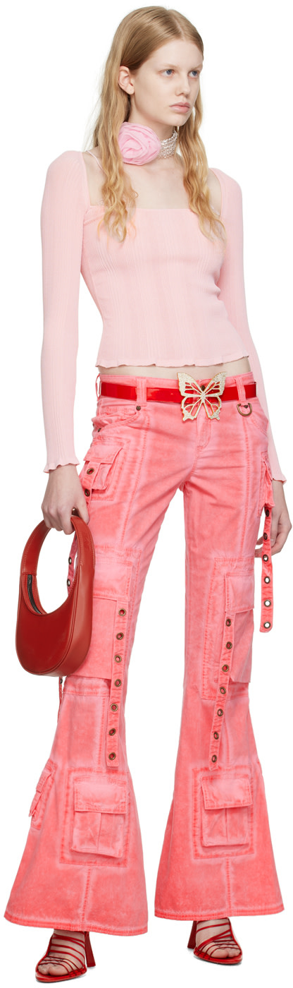 Blumarine: SSENSE Exclusive Pink Trousers | SSENSE