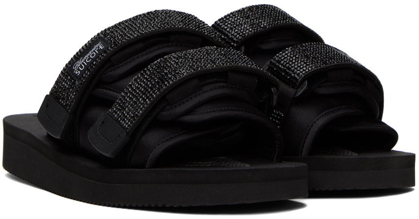 Blumarine: Black Suicoke Edition Moto Sandals | SSENSE