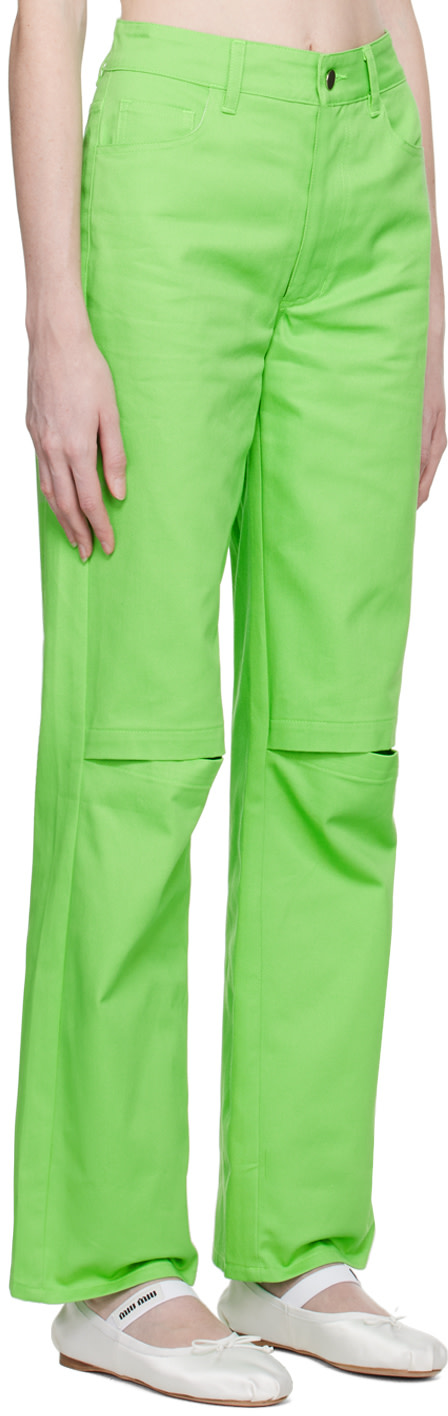 KkCo - Pantalon vert à découpes