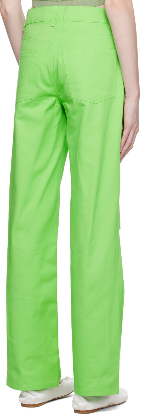 KkCo - Pantalon vert à découpes