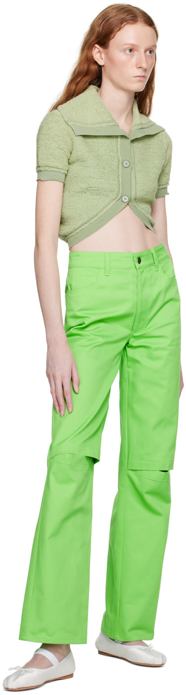 KkCo - Pantalon vert à découpes