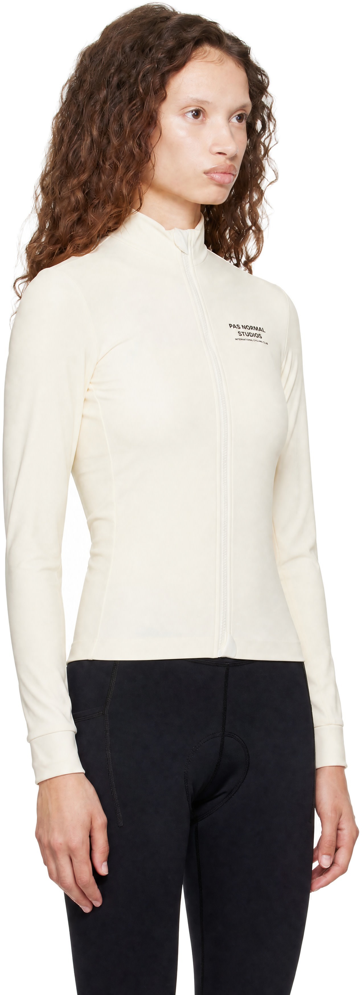 Pas Normal Studios - Maillot de vélo à manches longues blanc cassé