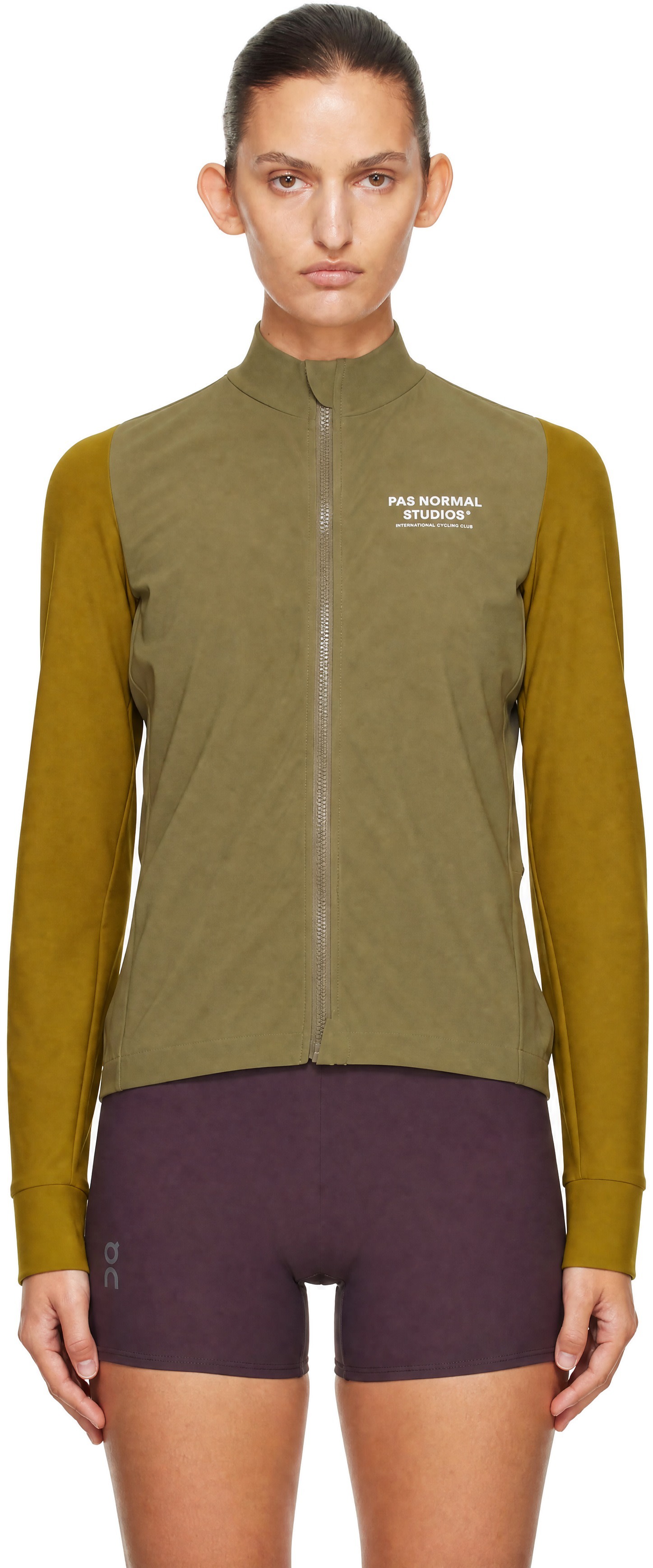 Pas Normal Studios: Khaki Mechanism Long Sleeve Cycling Jersey