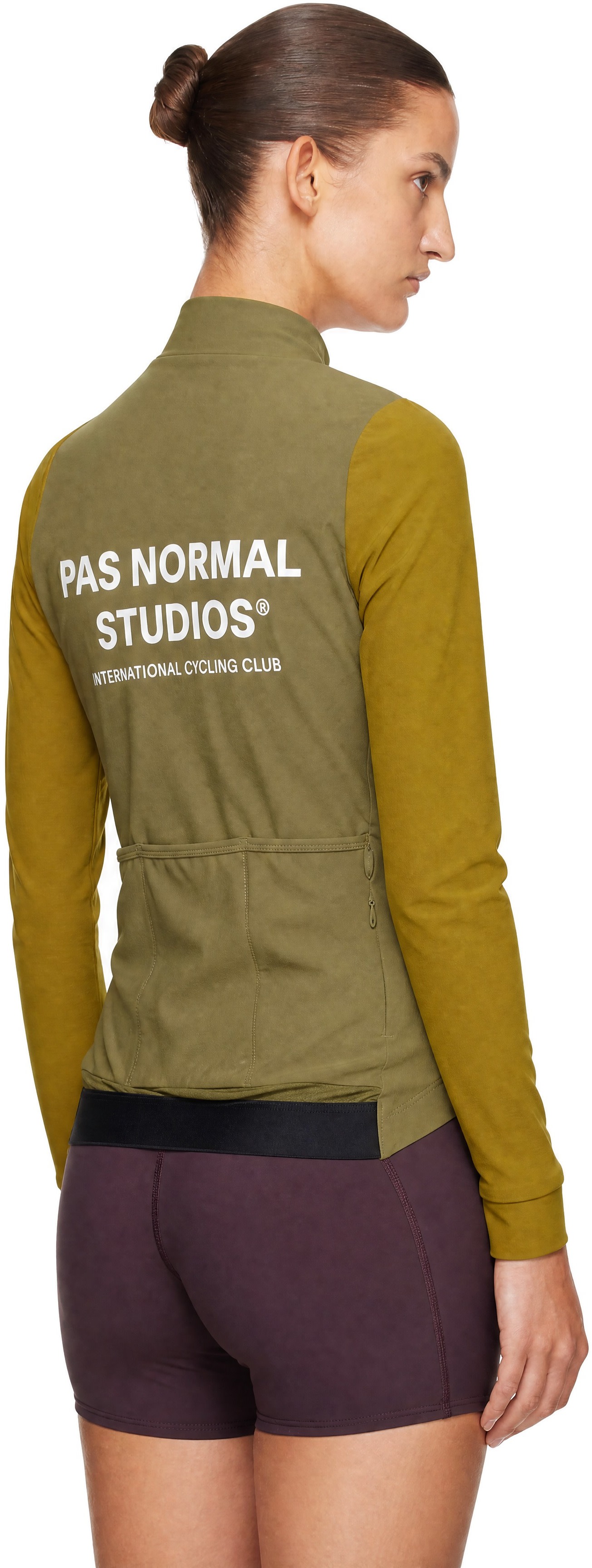 Pas Normal Studios: Khaki Mechanism Long Sleeve Cycling Jersey