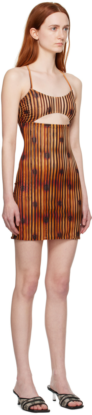 MISBHV - Robe courte grunge orange