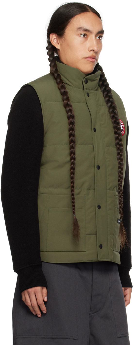 Canada Goose - 카키 프리스타일 다운 베스트