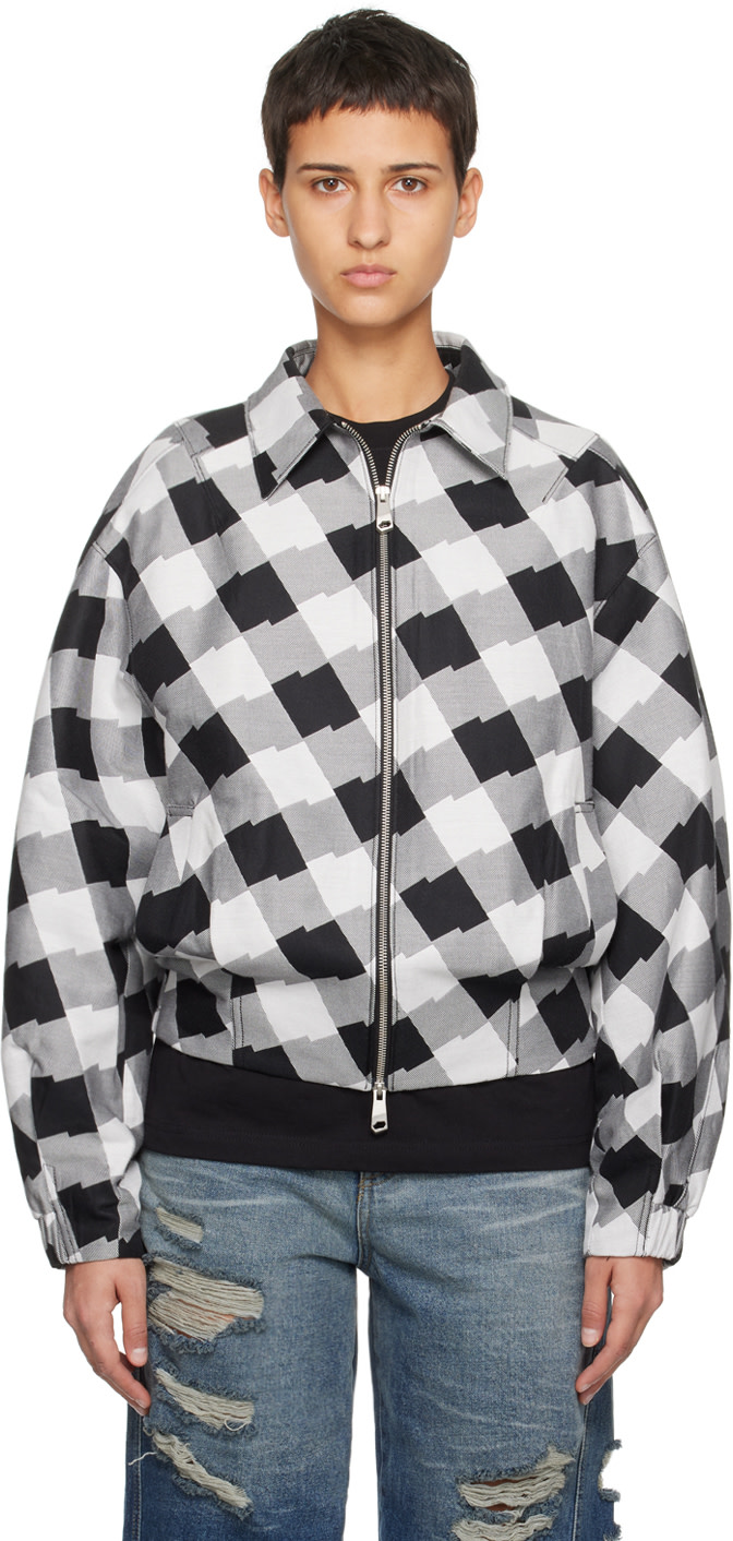 ADER error - Blouson blanc à carreaux