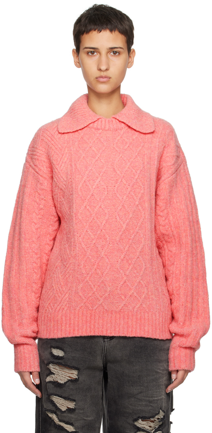 ADER error: Pink Erete Long Sleeve Polo | SSENSE