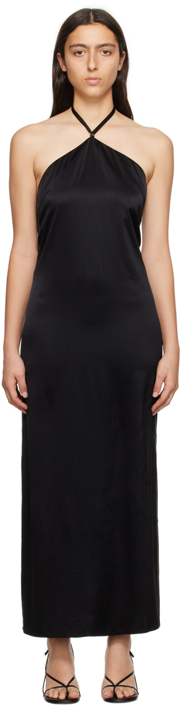 Filippa K - Robe longue noire à dos ouvert