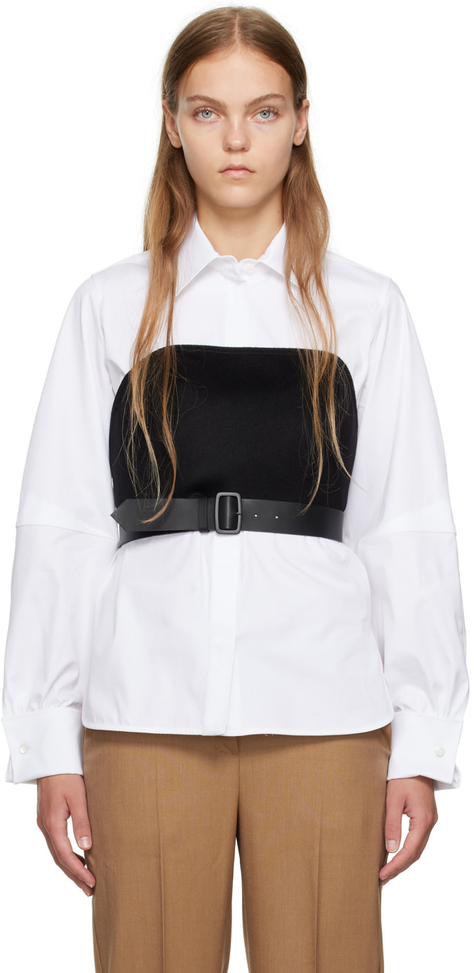 Max Mara - Bustier noir à ceinture
