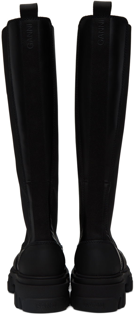 GANNI - Bottes noires à semelle crantée