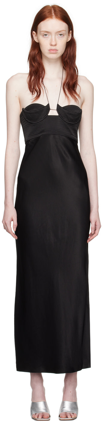 anna october black dress Anna October Black and White Ayla Maxi Dress main image 1