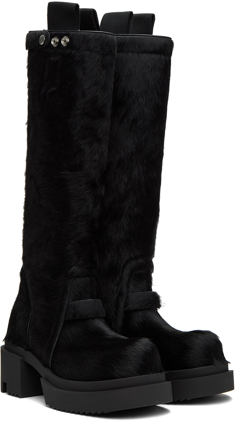 Rick Owens - 黑色 Pull On Bogun 高筒靴