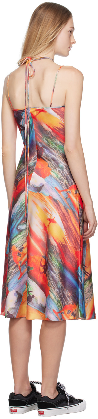 ERL - Robe midi rouge à image imprimée