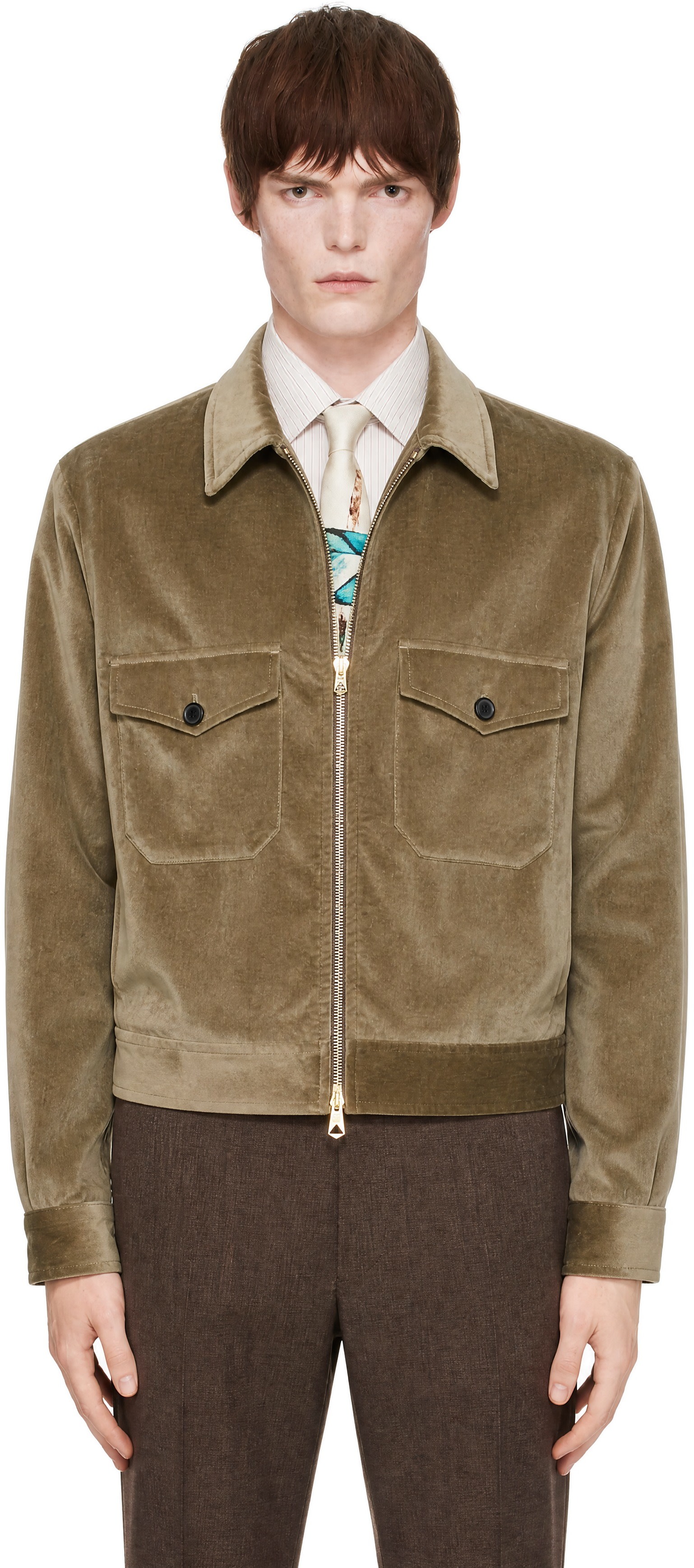 Paul Smith - Taupe Oversized Zip Jacket