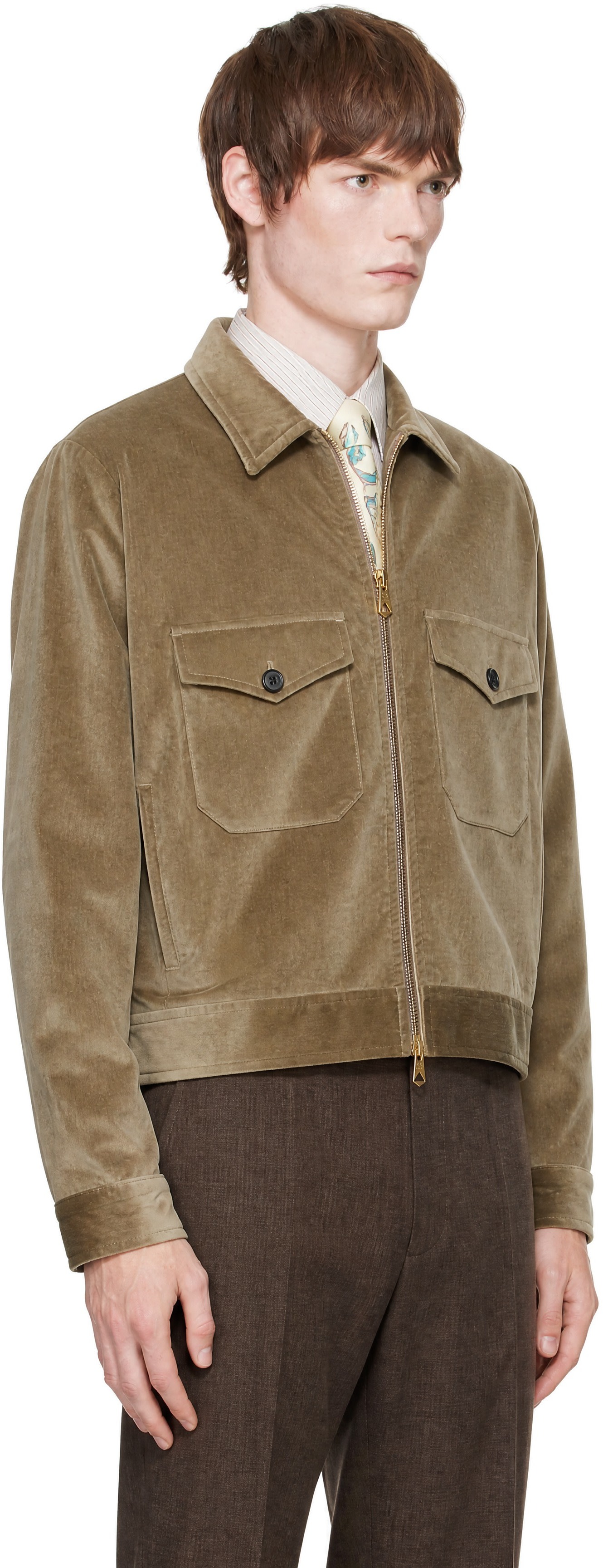 Paul Smith - Taupe Oversized Zip Jacket