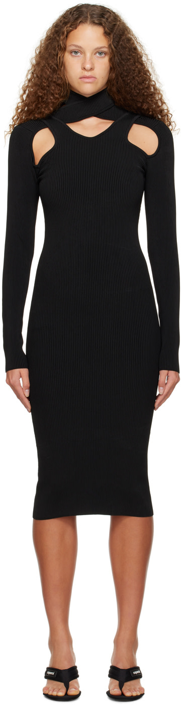 Coperni - Robe midi étagée noire