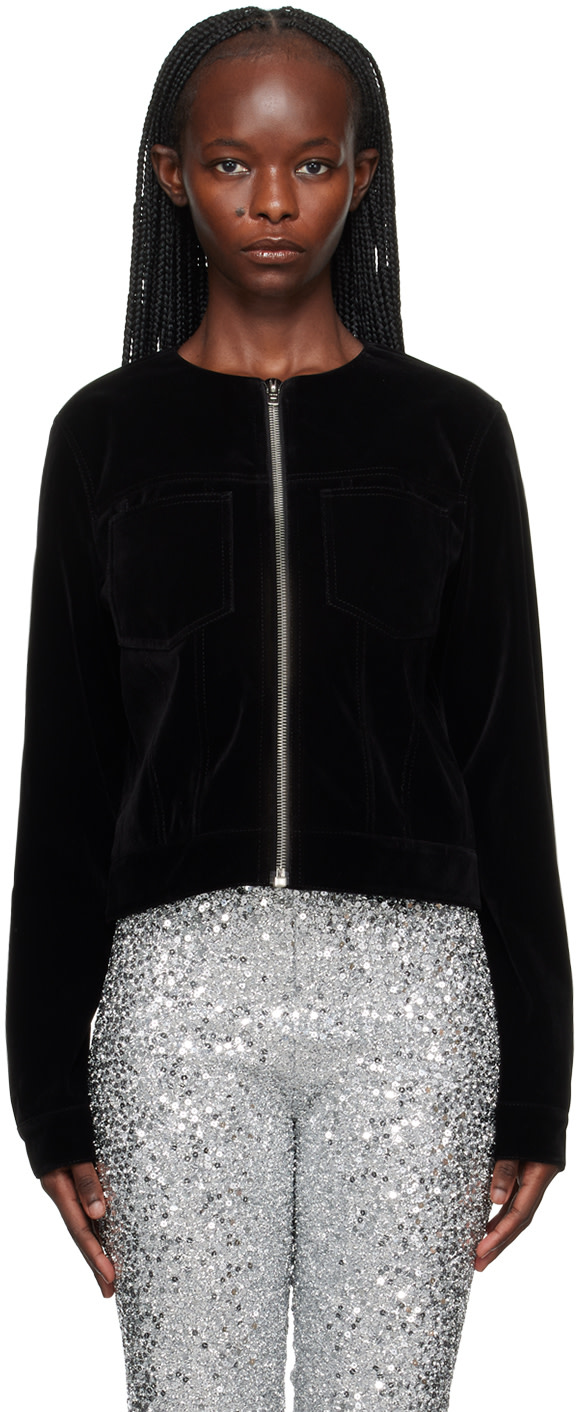 We11done - Blouson noir sans col