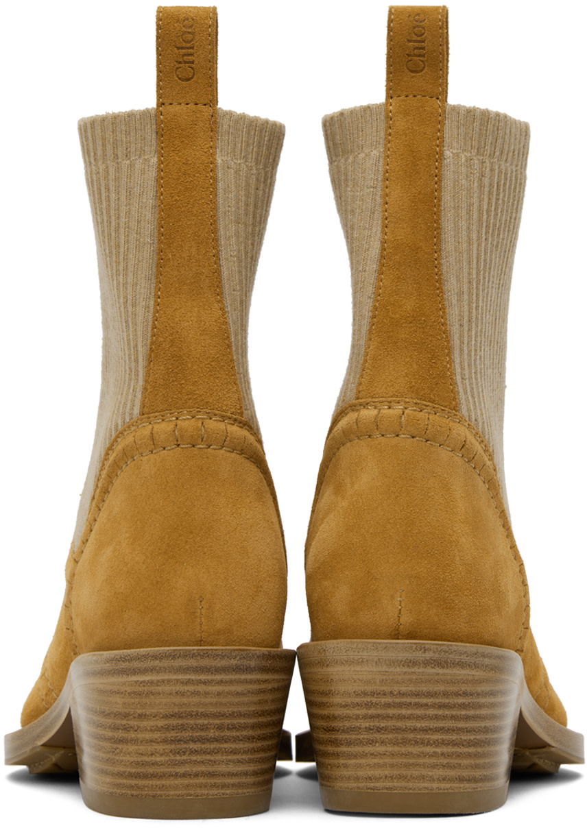 Chloé - Bottines Nellie brun clair