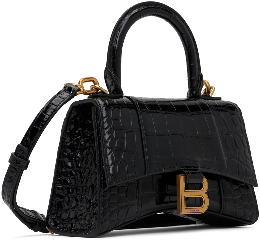 Balenciaga - Micro sac Hourglass noir