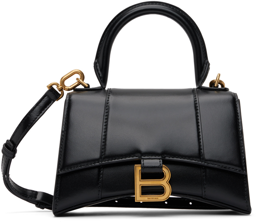 Balenciaga - Micro sac Hourglass noir