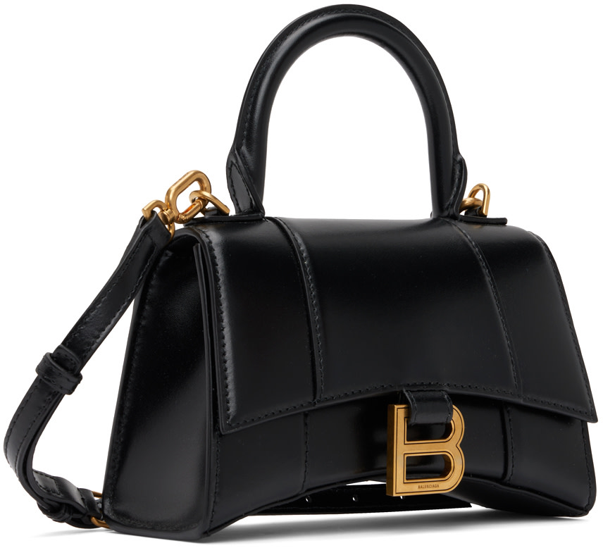 Balenciaga - Micro sac Hourglass noir