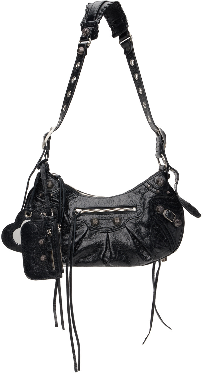 Balenciaga: Black Small 'Le Cagole' Bag | SSENSE Balenciaga: Black Small 'Le Cagole' Bag | SSENSE