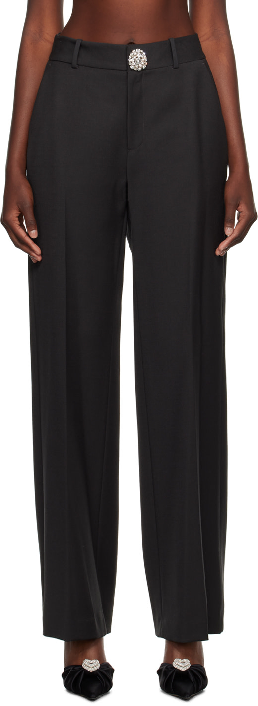 AREA - Pantalon noir à découpes