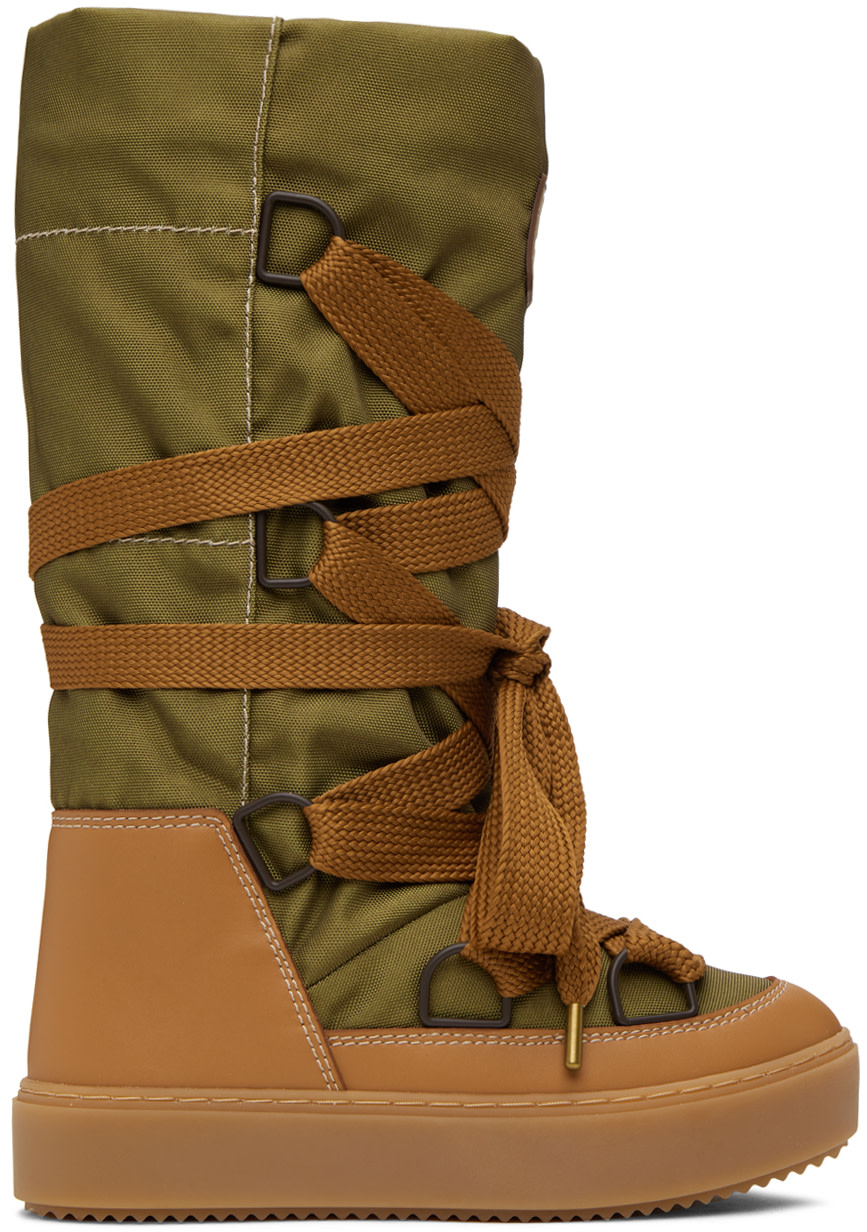 See by Chloé: Green Naina Boots | SSENSE