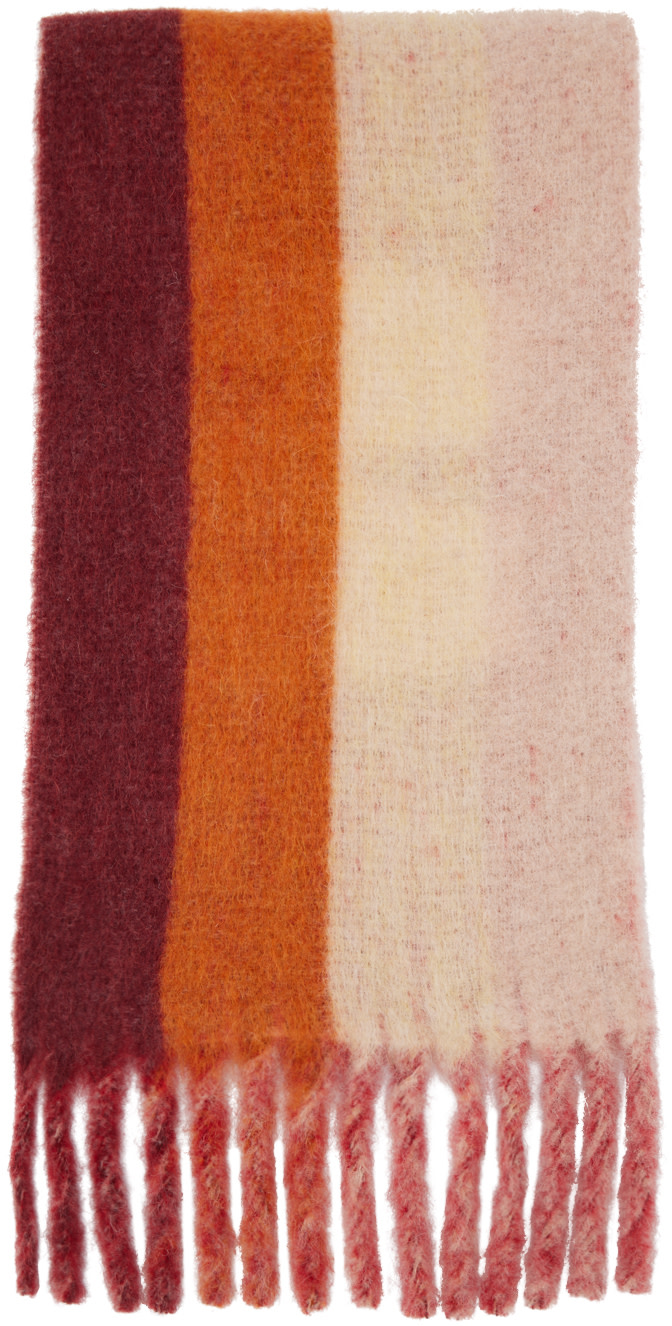 Marni - Écharpe rose à franges