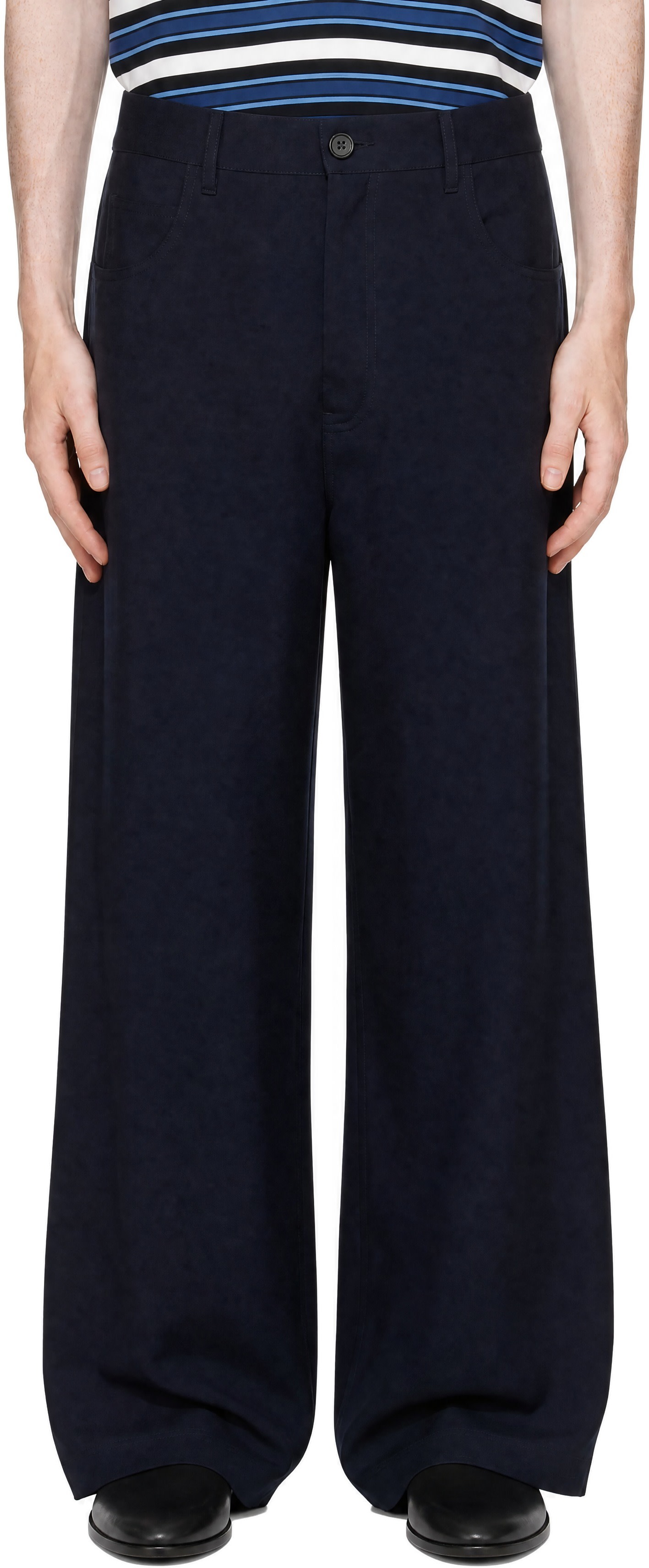 Marni - Navy Wool Trousers