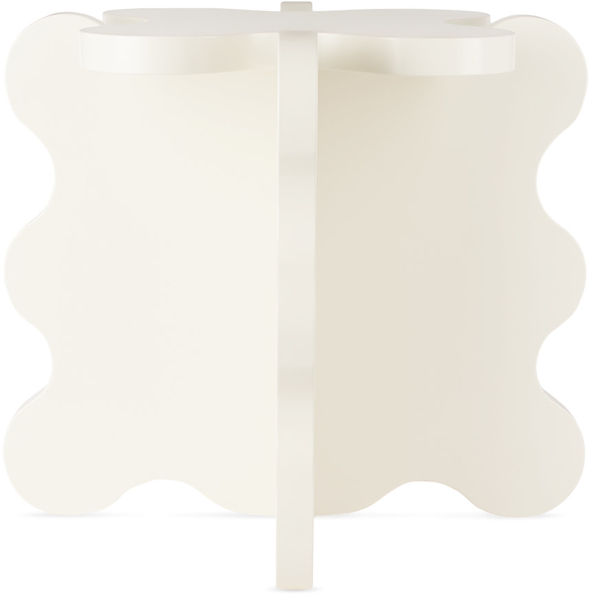 Gustaf Westman Objects - Mini table d'appoint blanche à bords ondulés