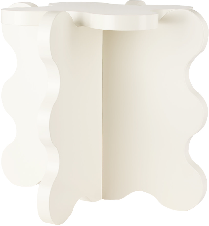 Gustaf Westman Objects - Mini table d'appoint blanche à bords ondulés