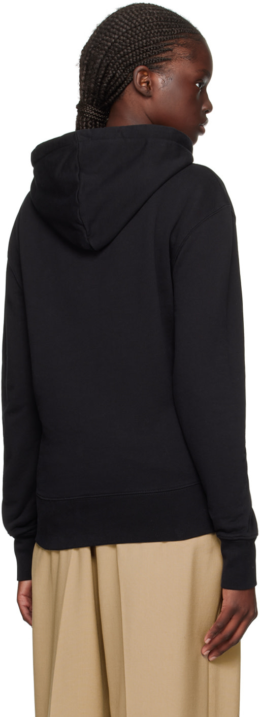 Maison Kitsuné - Pull à capuche noir à écusson à logo de renard