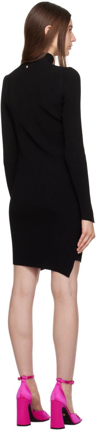 Versace - Robe courte noire à découpe