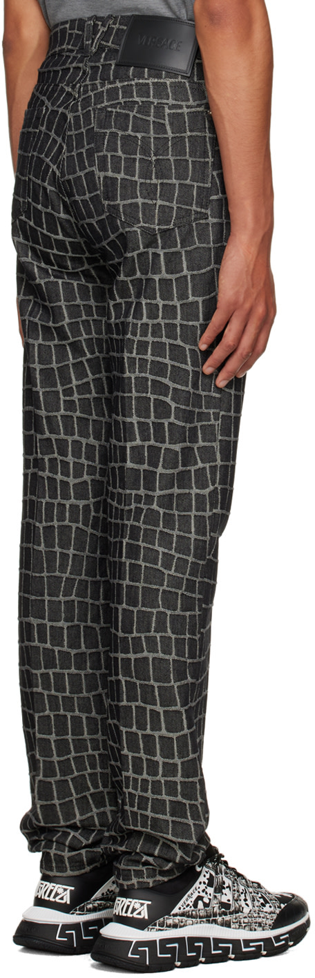 Versace - Gray Jacquard Jeans