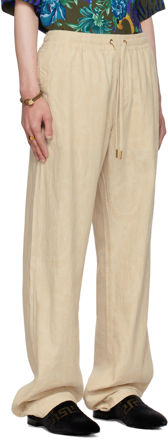Versace - Off-White Barocco Lounge Pants