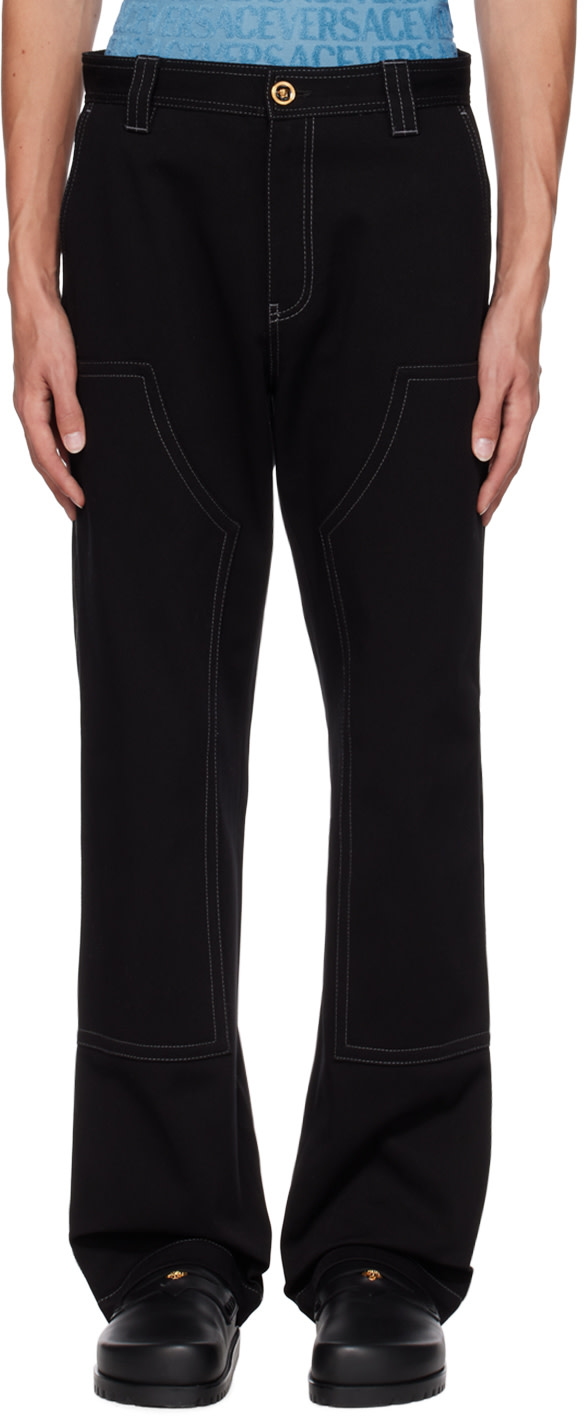 Versace - Black Wide-Leg Trousers