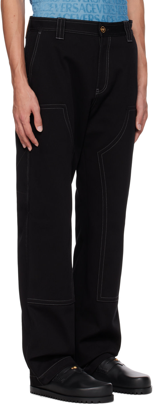 Versace - Black Wide-Leg Trousers