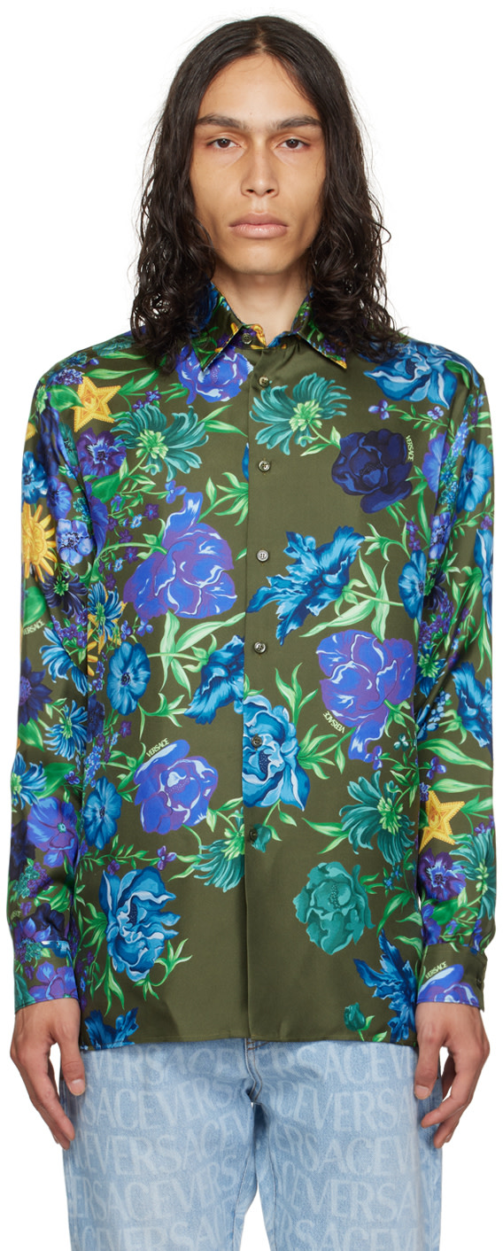 Versace - Khaki Wildflower West Shirt