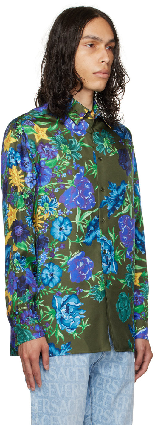 Versace - Khaki Wildflower West Shirt
