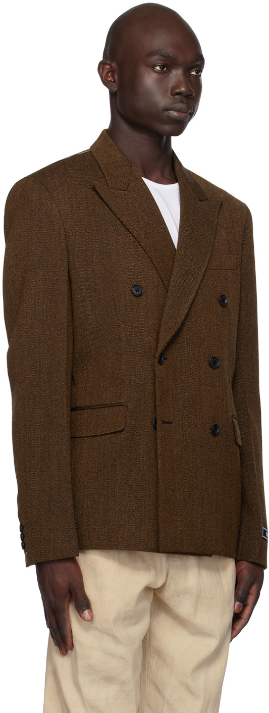 Versace - Brown Double-Breasted Blazer