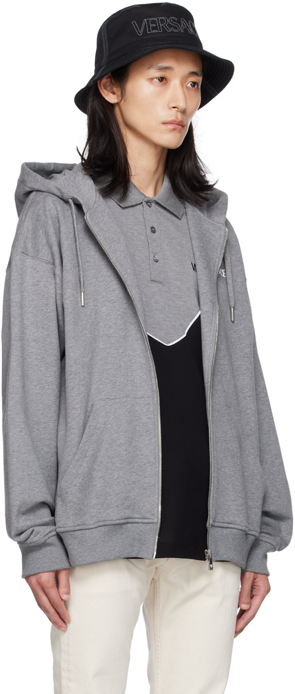 Versace - Gray 'La Colonna' Hoodie