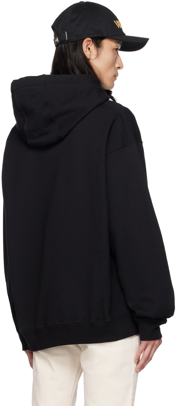 Versace - Pull à capuche noir à Méduse